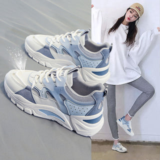 Women Multi Colored Mesh Platform Sneakers