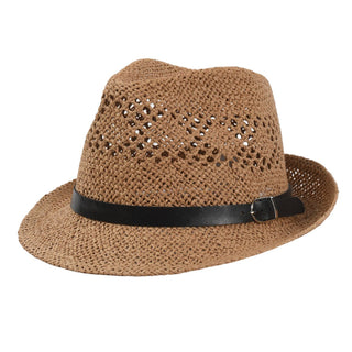 Unisex Hand Hook Bell Shaped Straw Jazz Hat