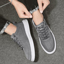 Men Lace-up Letter Print Platform Canvas Shoes