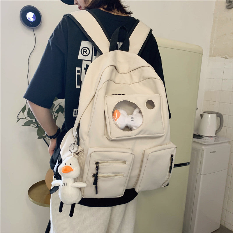 Multi Pocket See-Through Backpack