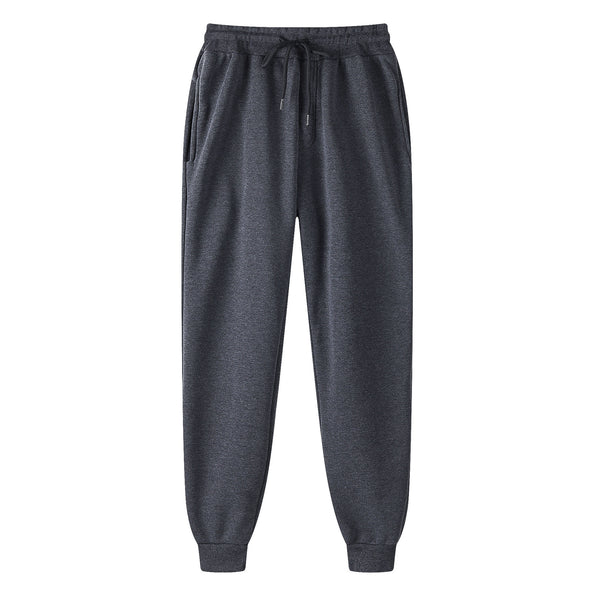 Unisex Cotton Solid Color Mid Waist Sweat Pants