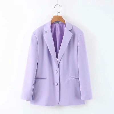 Women Purple Casual Blazer