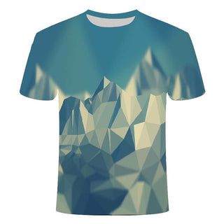 Buy xtl-252 Men Creative 3D Line Printing T-Shirt