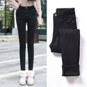 Women Plush Thickened Jeans