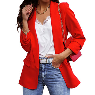 Buy red Women Elegant Open Blazer