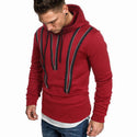 Men Casual Striped Pullover Hoodie