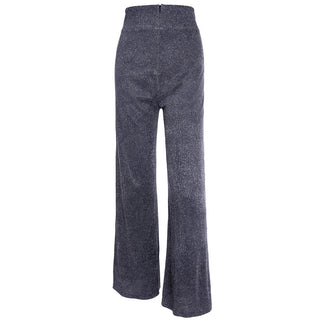 Buy grey Women Silver Shiny Wide-leg Pants