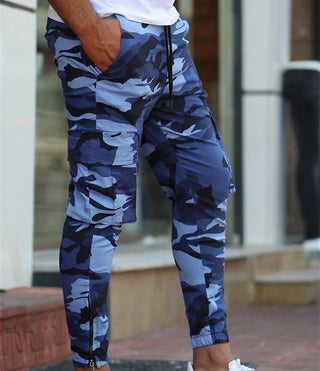 Buy blue Men Colorful Camouflage Pants