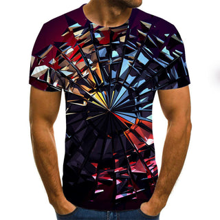 Buy txu-1468 Swirling 3D Print Men&#39;s T-shirt