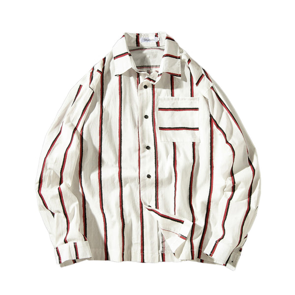 Men Loose Striped Shirt