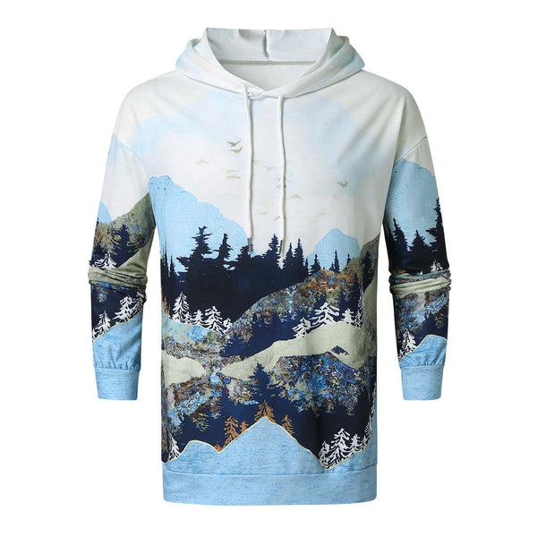 Men Printed Super Flexible Hoodie