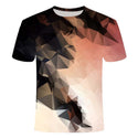 Men Creative 3D Line Printing T-Shirt