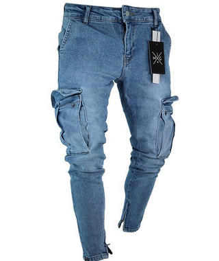 Buy blue Cargo Hole Denim Jeans Men