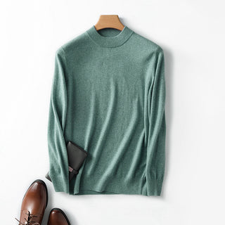 Buy green Men Cashmere Thin Solid Colored Sweater