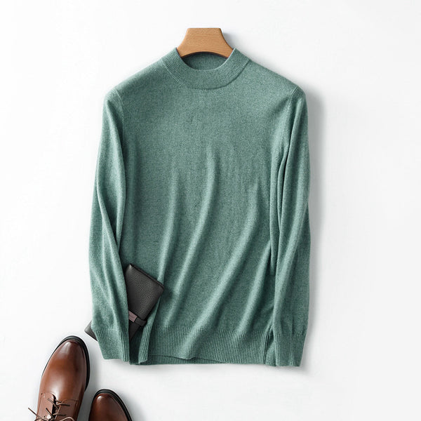 Men Cashmere Thin Solid Colored Sweater