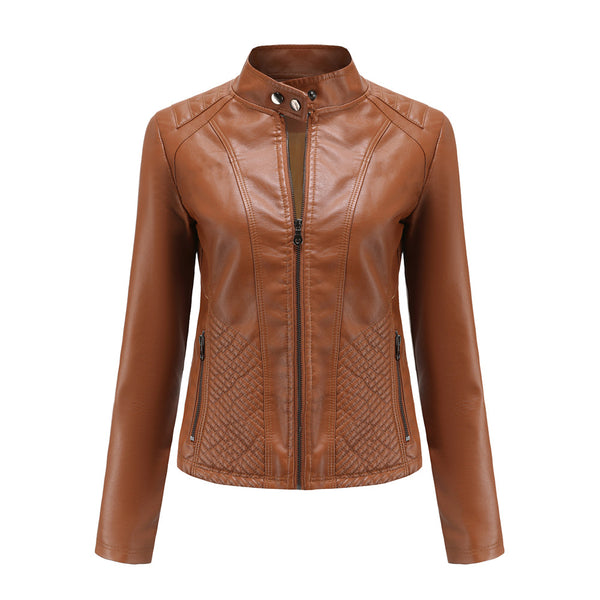 Simple Thin Leather Jacket