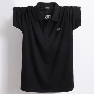 Buy black Men Lapel Polo T-Shirt