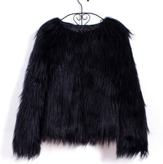 Buy black Women Bust Shoulder Fur Coat