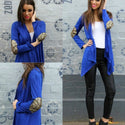 Long-Sleeved Stitching Fashion Cardigan