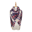 Women Cashmere Plaid Square Scarves