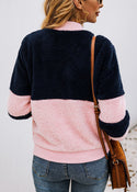 Women Spliced Fur Sweater