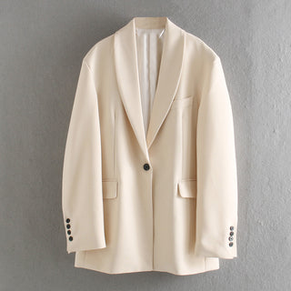 Drape Commute One-Button Blazer