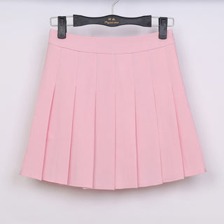 Buy pink High-Waist Wild Pleated Skirt