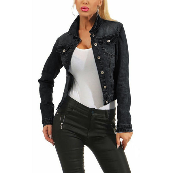 Women Denim Stretch Jean Jacket