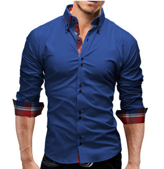 Buy blue Men Classic Inner Slim Shirt