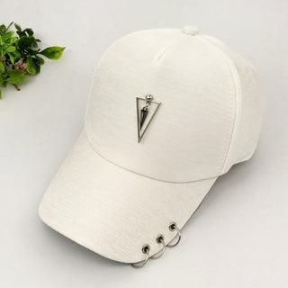 Buy white Triangle Clipped Solid Coloured Sun Hat