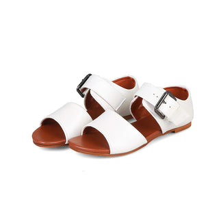 Buy white Women Hollow Double-Strapped Sandals