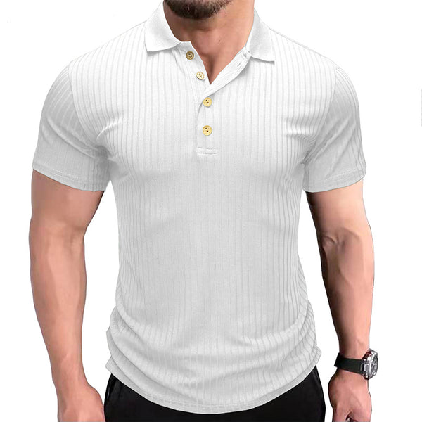 Men's Short Sleeve Polo Lapel T-Shirt