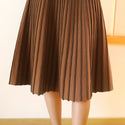 Women Solid Color Ruffled Skirt