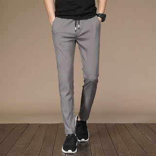 Buy dark-grey Men Ice Silk Casual Pants