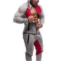 Men Round Neck Slim Running Hoodie