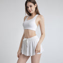 Women Nylon Flowy Layered Shorts