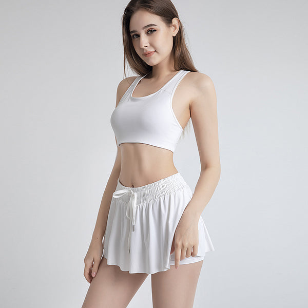 Women Nylon Flowy Layered Shorts