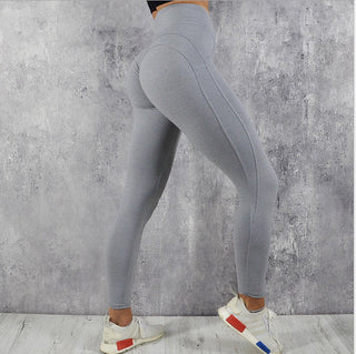 Buy gray Solid Color Double Striped Leggings