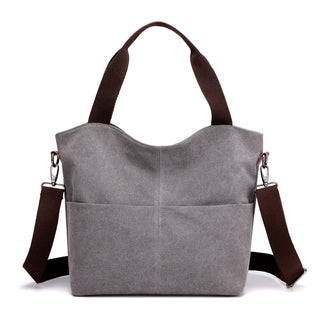 Buy gray Canvas Hand Shoulder and Crossbody Bag