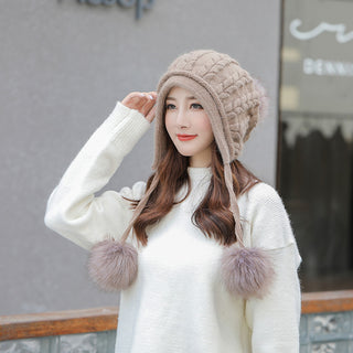 Buy khaki Women Knitted Winter Hat