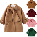 Kids Long Woolen Trench Coat