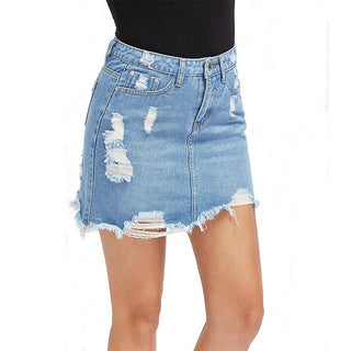 Buy light-blue Women Denim Skirt