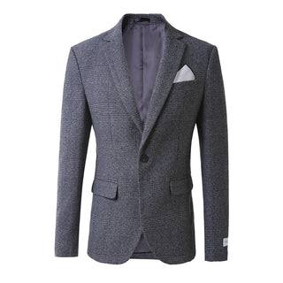 Men Gray Plain Blazer