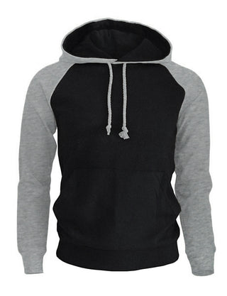 Men Velvet Raglan Sleeve Hoodie