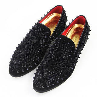 Men Spiked Loafer Shoes