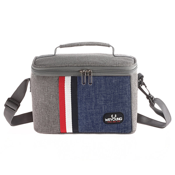 Insulated Striped Lunch Bag