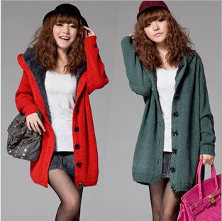 Women Loose Fur Lined Cardigan Coat