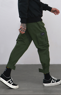 High Street Tide Brand Multi-pocket Men's Beam Pants