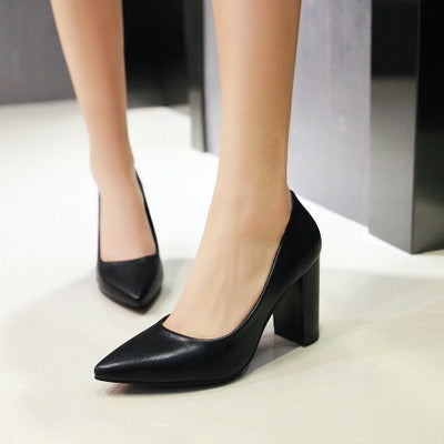 Women High Quality PU Leather Heels