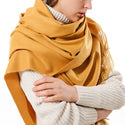 Women Thick Solid-Colored Woolen Scarf